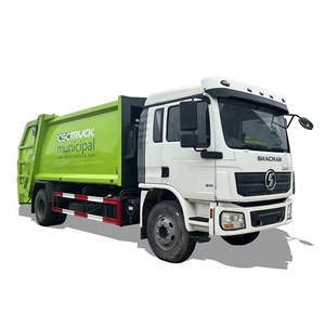 Camion à ordures professionnel SHACMAN 4X2 à chargement arrière pour la collecte des déchets résidentiels et la protection de l'environnement - Product Image 1