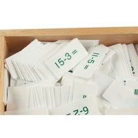 MA053 Caja de PVC para Ecuaciones de Resta y Diferencias, Materiales Montessori, Juguetes Educativos de Madera Montessori para Niños