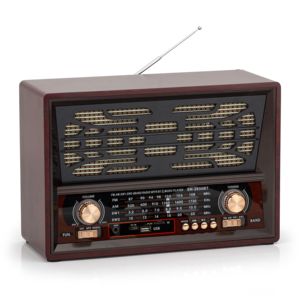 Retro ngoài trời <span class=keywords><strong>4</strong></span> ban nhạc FM/AM/SW1-2 đài phát thanh bằng gỗ với Bluetooth & Máy nghe nhạc cho người tiêu dùng - Product Image 1