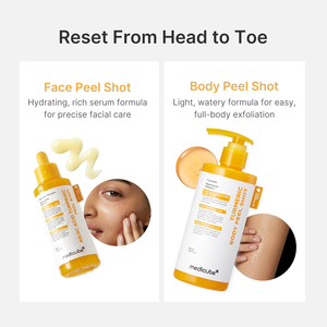 Medicube Turmeric Peel Shot Duo pour <span class=keywords><strong>le</strong></span> <span class=keywords><strong>visage</strong></span> et <span class=keywords><strong>le</strong></span> corps – Peeling au curcuma pour <span class=keywords><strong>le</strong></span> <span class=keywords><strong>visage</strong></span> et <span class=keywords><strong>le</strong></span> corps |   Ensemble <span class=keywords><strong>de</strong></span> sérums exfoliants à la vitamine C - Product Image 2