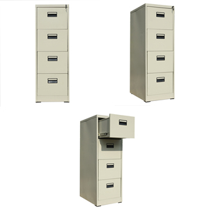 Hot Bán thiết kế hiện đại <span class=keywords><strong>4</strong></span> ngăn kéo Hộp Thẻ tập tin tủ có thể khóa trắng kim loại văn phòng lưu trữ tủ cho các trường học khách sạn siêu thị - Product Image 4