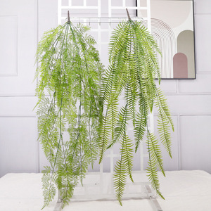 QIHAO Artificial Fern Wall Hanging 90cm High Simulation <b>Leaves</b> Indoor Home Decor Wedding Props - Product Image 2