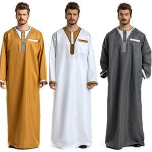 Thobe Jubbah brodé fabriqué en usine Thobes arabes Jubbah Al Daffah pour hommes - Product Image 1