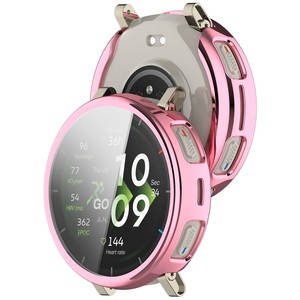 อุปกรณ์เสริมสมาร์ทวอทช์ ฟิล์มกันรอยแบบเต็มหน้าจอสำหรับ <span class=keywords><strong>Amazfit</strong></span> Active 3 พร้อมเคสป้องกันนาฬิกาแบบ TPU ชุบเคลือบอย่างดี - Product Image 2