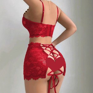 Ensemble de lingerie sexy transparente en dentelle Dobby AiLa avec soutien-gorge push-up, pyjama et nuisette pour femme ODM - Product Image 3