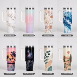 Gobelet de sublimation vierge de 40 oz, stock entrepôt USA, prêt à être expédié, <span class=keywords><strong>tasse</strong></span> de voyage personnalisable avec poignée et paille - Product Image 3
