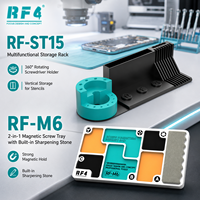 Organisateur d'outils de réparation de téléphone RF4 RF-ST15&M6, support rotatif à 360° pour tournevis, support de rangement pour pochoirs PCB, 2-en-1 pour téléphones mobiles