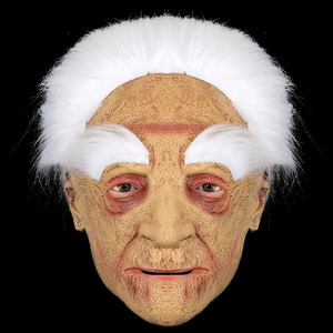 Leggero Halloween maschere <span class=keywords><strong>Horror</strong></span> vecchio uomo e nonna in lattice Cosplay oggetti di scena per il nonno nonna per la festa di natale - Product Image 2