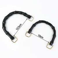 Deepleel XP058 tas tangan wanita, aksesori tas bambu plastik DIY pengganti dompet tangan wanita baru 12.5/10cm