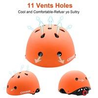 Casques de patinage pour enfants personnalisables, certifiés CPSC CE, en ABS, avec 11 aérations, design sportif et moderne, style allemand EU, à séchage rapide
