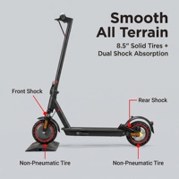 Trottinette électrique personnalisée, 10,4 Ah, pneus pleins légers de 8,5 pouces, double suspension, pliable pour adulte, OEM disponible