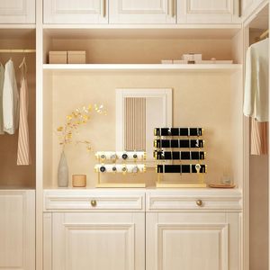 Expositor de Joyería al por Mayor, Soporte Desmontable para Pulseras, Estantes de 3 Niveles, Organizador de Relojes de Pulsera de Terciopelo - Product Image 5