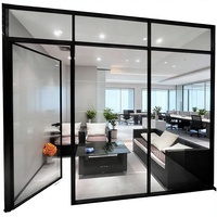 Portes de balcon en aluminium, alliage moderne, moustiquaire en fibre de verre, verre Low-e, porte coulissante automatique