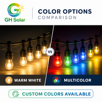 Großhandel Hochwertige 200 LED 22M Ni-MH Batterie Warmweiße RGB Weihnachtsbaum-Hängedekoration Außen-Solar-Lichterkette