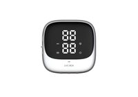 Reloj LED recargable USB tipo C de 2000 mAh con pantalla, sensor de ondas manos libres, inducción, tapa abatible, 3 en 1, soporte para desinfectante de cepillos de dientes.