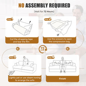 Canapé deux places moderne, ergonomique, avec dossier incurvé, pas d'assemblage nécessaire, pour salon et petits espaces - Product Image 6