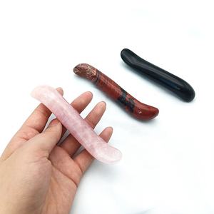 หินคริสตัลดิลโด้สำหรับผู้หญิง,เซ็กซ์ทอยส์ควอตซ์ไม้กายสิทธิ์นวดแจสเปอร์สีแดงอุปกรณ์ช่วยตัวเองในช่องคลอด - Product Image 4