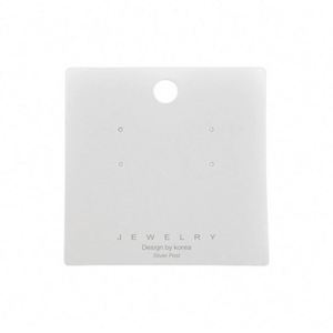 Hot-Selling Silver Washable Printed Pearl Paper 5x5cm Wenqi Card Wholesale Jewelry Display Tags - Product Image 1