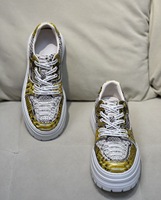 Sneakers confortables à semelle épaisse en peau de python – Style décontracté pour homme, idéal pour le quotidien et les activités légères
