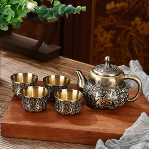 Retro-Bronze-Gongfu-Teese rvice im europäischen Stil-Chinesisches High-End-Set aus Teekannen, Tassen und Tabletts sowie Geschenk artikel - Product Image 3
