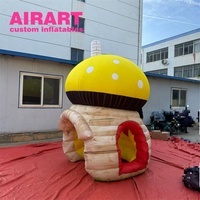 Tente de champignon gonflable, tente de pub gonflable de camping en plein air pour les enfants, maison de champignon gonflable personnalisée diversifiée pour l'affichage
