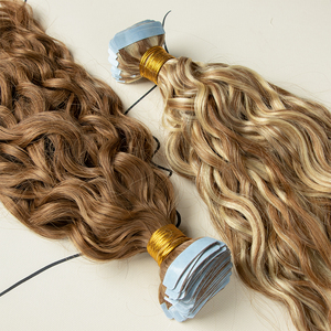 Nastro naturale crudo dell'onda di acqua naturale dei capelli ricci dei capelli della 100% dei capelli umani - Product Image 4