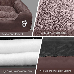 Bán Buôn Tùy Chỉnh Con Chó Tổ Lớn Hình Chữ Nhật Vật Nuôi Mèo Giường Kép Sử Dụng Đôi Hai Mặt Vật Nuôi Giường & Phụ Kiện Thoáng Khí Con Chó Sofa Giường - Product Image 4