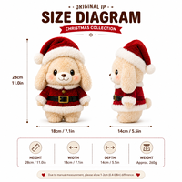 Waker 20+ Jahre Traditionelles Weihnachts-Plüschtier Weihnachtsmann Stofftier Puppe Kawaii Weihnachts-Plüschspielzeug Geschenk