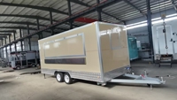 Remorque alimentaire mobile sur mesure en acier inoxydable entièrement équipée pour café, burgers, barbecue et snacks en extérieur – Nouvelle
