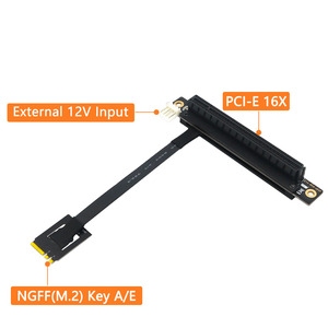 Cable adaptador de 270 grados de doble llave M.2 (NGFF) a PCI-E 16X, CI-E 3.0 A-E en stock, cable adaptador de doble llave M.2 (NGFF) A-E a PCI-E 16X - Product Image 2