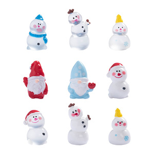 Micro paisaje Navidad <span class=keywords><strong>enano</strong></span> luminoso muñeco de nieve resina pequeño adorno artesanías DIY adorno de nieve Accesorios - Product Image 1
