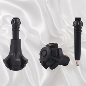 Puntas de goma para bastones de trekking, accesorios de repuesto antideslizantes negros para bastones de senderismo - Product Image 4