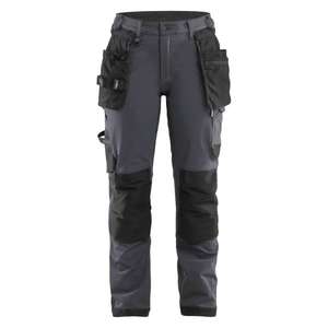 BLAKLADER - 712116459699C46 Pantalones de mujer Craftsman elásticos en 4 direcciones Gris medio/Negro-PANTALÓN DE TRABAJO EAN 7330509922040 - Product Image 1