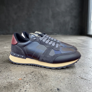 Chaussures de sport et de marche rétro de luxe en PVC pour hommes, baskets décontractées tendance à semelle épaisse et doublure en maille - Product Image 3