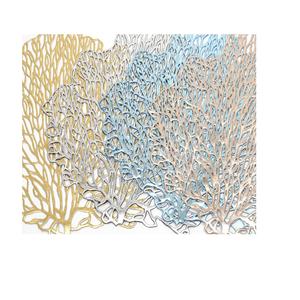 Phong Cách Cổ Điển Vàng PVC Hollow Placemats San Hô Hình Dạng Hộ Gia Đình Các Mặt Hàng Moq 6Pcs Mat & Miếng Đệm - Product Image 4