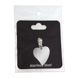 Ciondolo e Charm a Cuore in Acciaio 24x26mm - Product Image 2