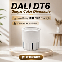 Module LED GU10 7W à couleur unique OEM ODM DALI DT6, design breveté, IP44, éclairage intérieur sans scintillement, certifications CE RoHS