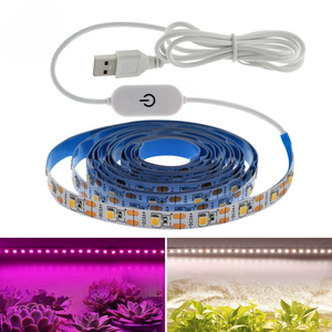 Fita de Luz <span class=keywords><strong>LED</strong></span> para Plantas, Espectro Completo, USB, Luz Simulada para Crescimento de Plantas, Luz Suplementar para Mudas Verdes - Product Image 2
