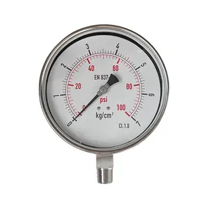Radial 6Inch 100psi Vacuum Meter U Tube Manometer Pressure Measuring Instruments