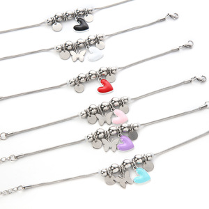 YL vente <span class=keywords><strong>en</strong></span> gros été Couple Bracelet nouveau FashionJewelry directement originaire usine <span class=keywords><strong>en</strong></span> acier inoxydable Bracelet à breloques réglable - Product Image 2