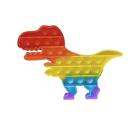 Offre Spéciale Stock arc-en-ciel pousser jeu de bulles dinosaure sensoriel Pop soulager sensoriel Fidget jouets pour enfants