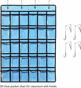 Organizador de Pared para Teléfonos Móviles y Calculadoras, Plegable, con Bolsillos de Tela, para Aula, Oficina y Escuela - Product Image 4