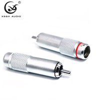 Adaptateur Hifi mâle RCA YIVO XSSH OEM ODM bricolage borne AV électrique laiton plaqué Rhodium Audio vidéo VGA RCA connecteur prise Jack