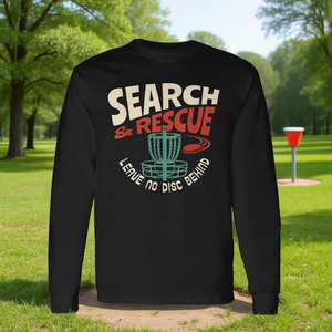 Camiseta de manga larga para jugador de Disc Golf Search & Rescue: No Dejes Hacerse Tira el Disco - Product Image 3