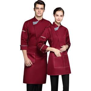 Chaqueta de chef de Otoño de manga larga Uniformes de restaurante y bar de manga corta Abrigos Uniforme de chef - Product Image 1