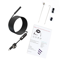 Câble rigide de 7 mm, 3,5 m, endoscope industriel 3 en 1, mini-caméra d'inspection de canalisation, endoscopie, Y102