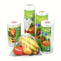 Goedkope op maat gemaakte transparante plastic fruitzakken, plastic zakken op rol, voedselverpakkingsfolie op rol, plastic groentezakken