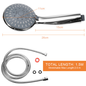 <span class=keywords><strong>Pommeau</strong></span> <span class=keywords><strong>de</strong></span> <span class=keywords><strong>douche</strong></span> à main pour salle <span class=keywords><strong>de</strong></span> bain OEM ODM à 5 réglages avec hydromasseur à bulles <span class=keywords><strong>sans</strong></span> perçage - Product Image 3