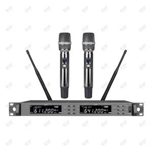 Sistema de Micrófono Inalámbrico UHF Profesional de Doble Canal EIF HD-1000, Conector XLR de Mano, Cancelación de Ruido para Canto - Product Image 2