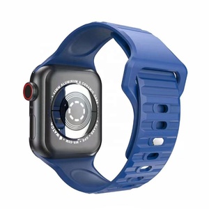 44MM 45MM colorido grabado personalizado goma silicona suave reloj inteligente correa de silicona correa de reloj para <span class=keywords><strong>Apple</strong></span> <span class=keywords><strong>Watch</strong></span> Series 9 8 7 6 - Product Image 1